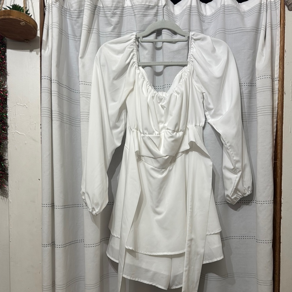 Amazon Women's Long Sleeve White Dress